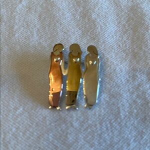 Sterling Silver 3 ladies/sisters pin